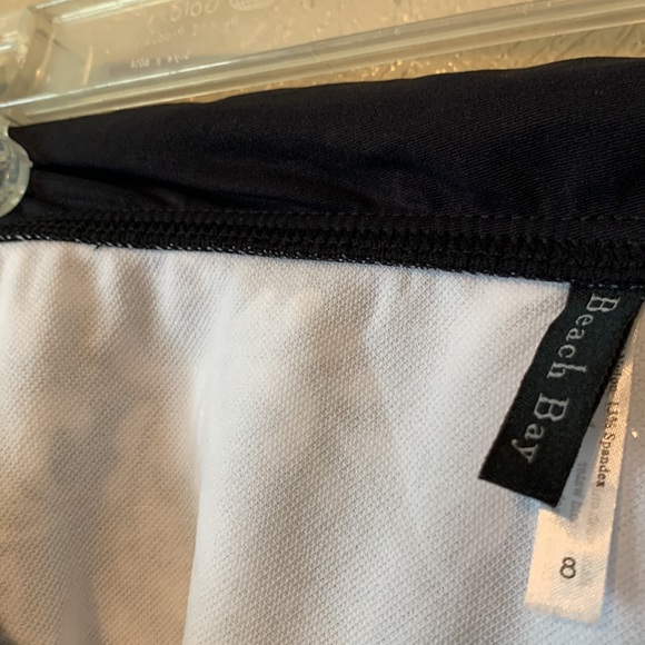 Beach Bay size 8 black white floral swimsuit bikini - Picture 4 of 4